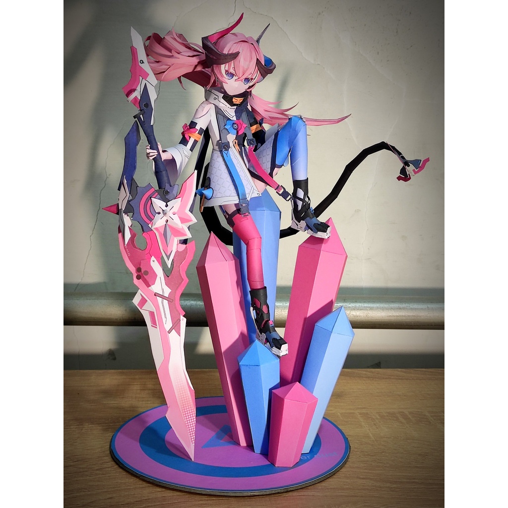 崩壞3_狂熱藍調DELTA 立體紙模型 幽靈客 原創 手工DIY 3D 摺紙折紙 紙製品 同人 德爾塔 狂熱藍調Δ 銀塵