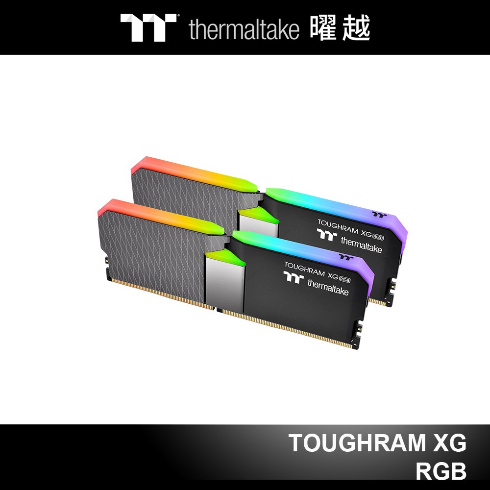 曜越 TOUGHRAM 鋼影 XG RGB 超頻 記憶體 DDR4 16GB (8GB x 2) 黑色