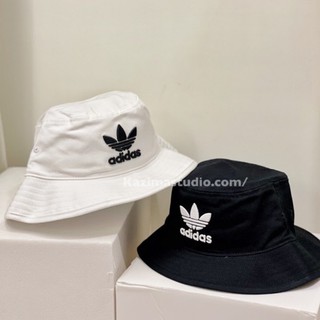 Kazima｜現貨 Adidas 愛迪達 刺繡Logo 漁夫帽 白黑 純白 遮陽帽 黑白 黑色 深藍 白色 BK7350