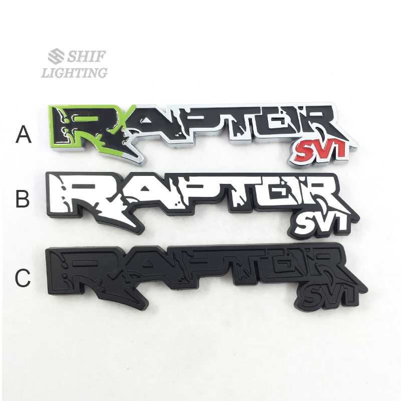 1 x 金屬 RAPTOR SVT 標誌汽車汽車後側裝飾徽章徽章貼紙貼花福特 F150