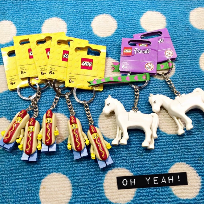 :::OH YEAH！:::『現貨』日本🇯🇵少量帶回 LEGO樂高鑰匙圈 小白馬熱狗人 生日禮物耶誕禮物交換禮物