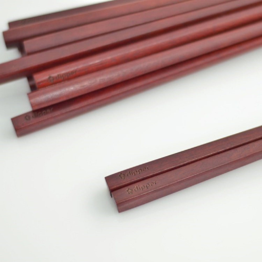 dipper 天然紫檀木生漆筷子組-5雙入
