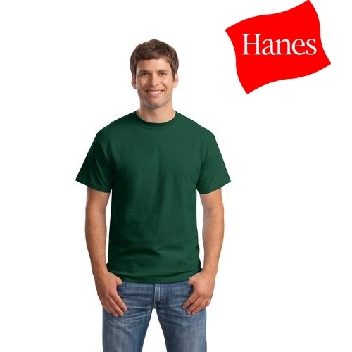 Hanes 5180 Beefy-T經典重磅T恤【深綠色．男】2XL大尺碼