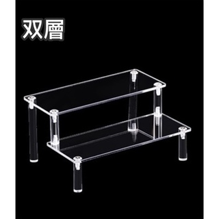 現貨💎雙層樓梯 透明架 展示架 透明展示架 泡泡公仔 樂高 模型 積木 收藏架 擺飾品 桌上小物 展示櫃 非壓克力 21