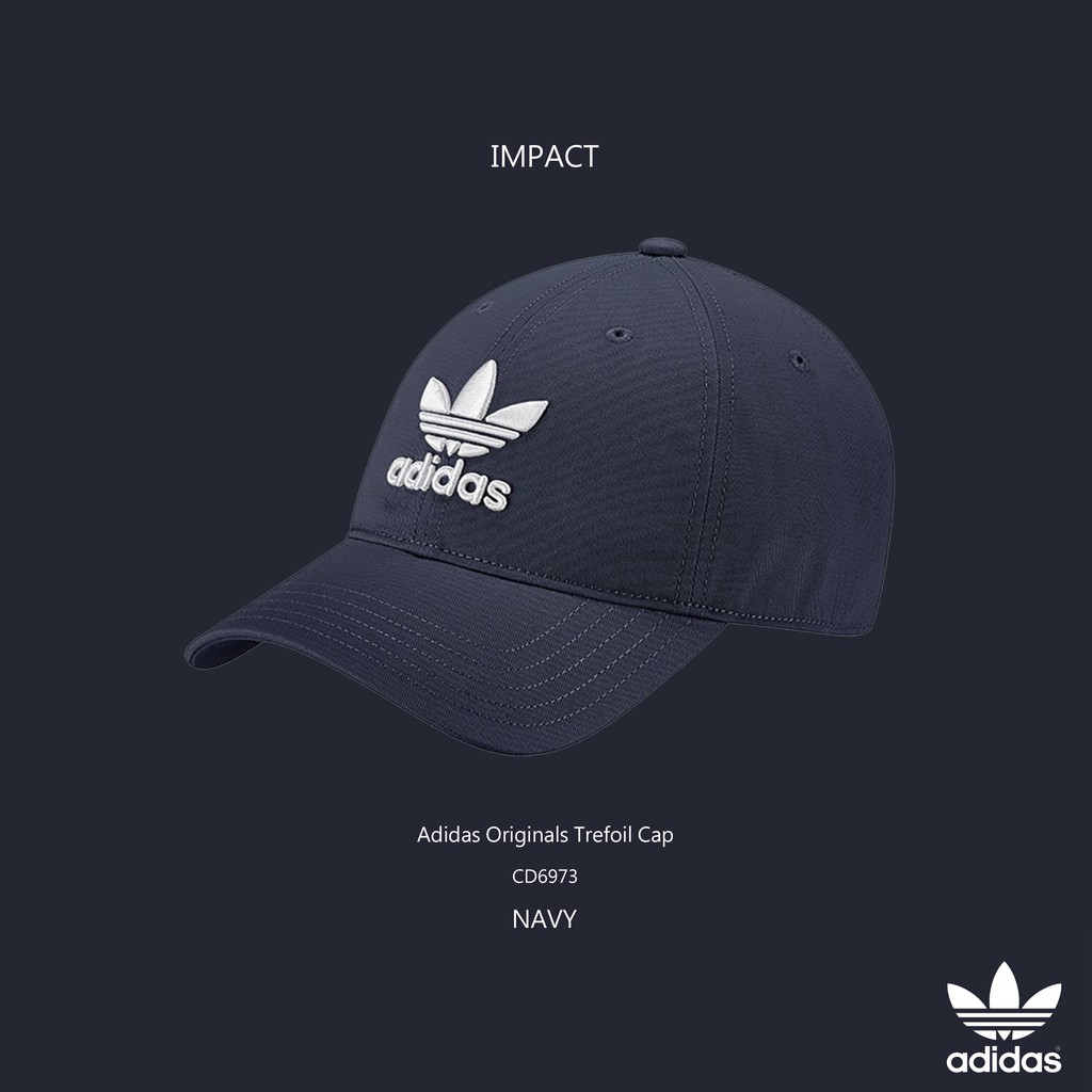 Adidas Originals Trefoil Cap 深藍老帽棒球帽三葉草男女CD6973 IMPACT | 蝦皮購物