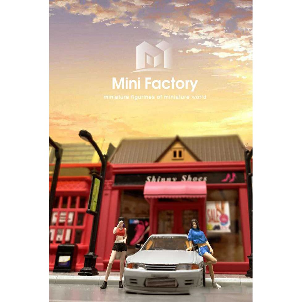 Mini Factory 1 64 夏季潮裝女二人組預定製作車模場景搭配模型車同好禮物收藏擺設 蝦皮購物