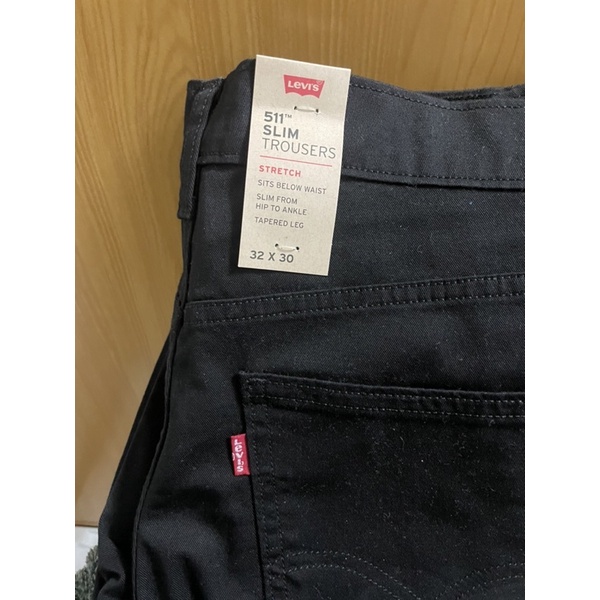 好市多levi’s 511男黑色長褲32x30