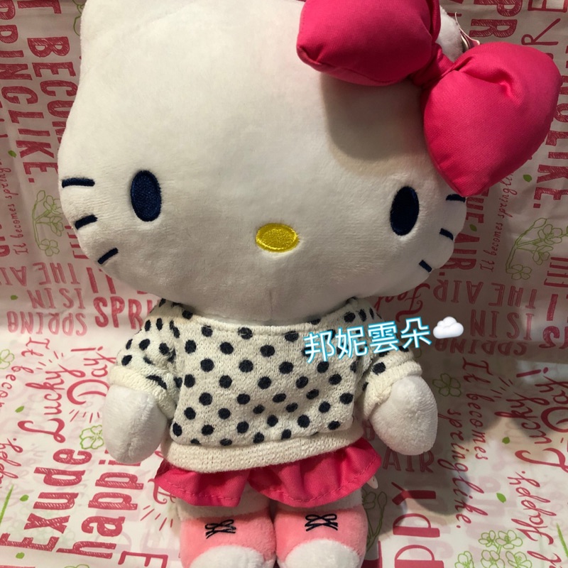 正版 日本hello Kitty 針織上衣站姿娃娃粉紅短裙網球裝 蝦皮購物