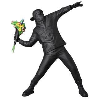 Banksy 黑色丟花人 躑花者 石膏版FLOWER BOMBER(BLACK GESSO Ver.)