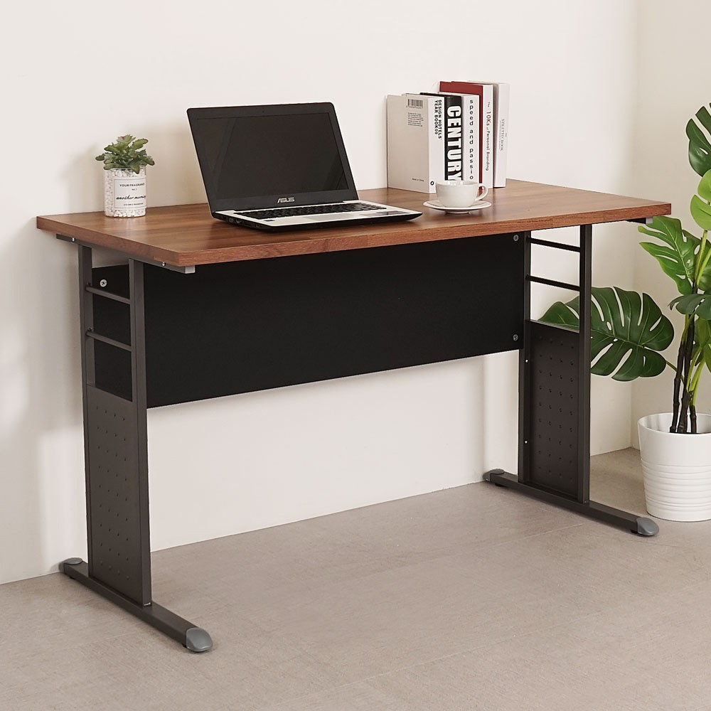 Homelike 克里夫120cm書桌(柚木色)  辦公桌 工作桌 書桌 電腦桌