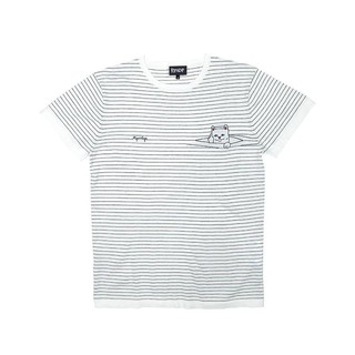 【A-KAY0】RIPNDIP PEEKING NERMAL STRIPE TEE 白【RND1620WH】