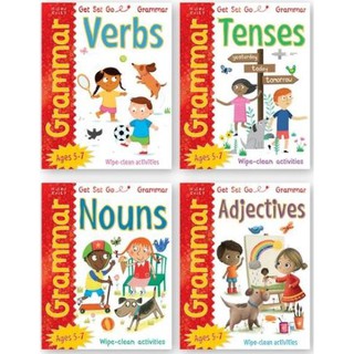 Wipe Clean Get Set Go Grammar - 4 books Collection Ages 5-7