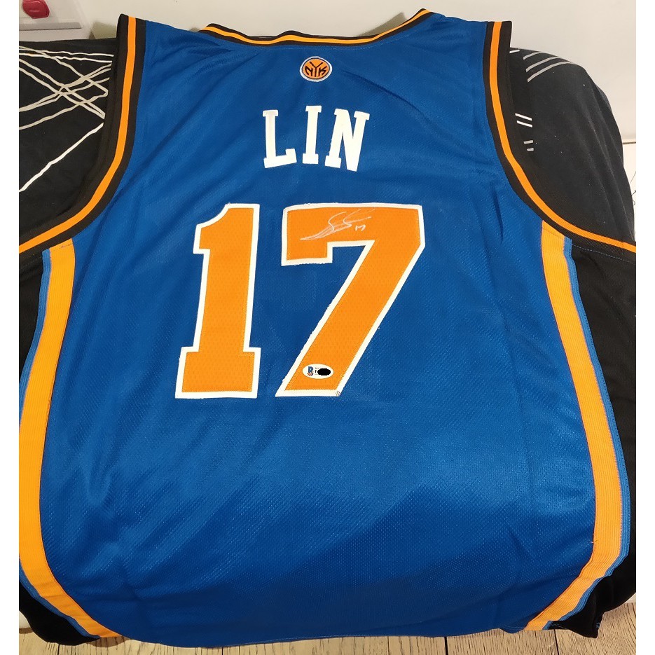 (記得小舖)NBA 林書豪 Jeremy Lin 紐約尼克 林來瘋 親筆簽名球衣 富收藏性 含認證 台灣現貨 出清特價