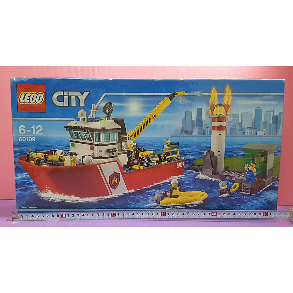 Mika💛 LEGO 樂高 CITY 60109 消防船（需宅配，全新盒損）城市系列 益智積木