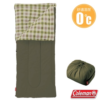 【Coleman】EZ 橄欖葉刷毛睡袋(84×190cm 舒適溫度0℃以上) 信封型 睡袋附收納袋 CM-33802