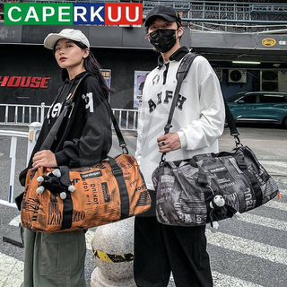 CAPERKUU旅行包 男大容量行李袋 單肩斜挎包 運動健身包 防水手提包女