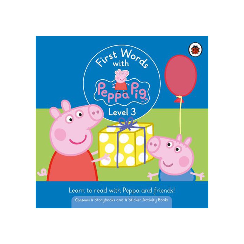 First Words with Peppa Level 3 Pack (4 storybooks + 4 sticker activity books)