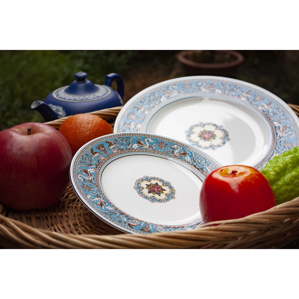 【旭鑫】WEDGWOOD FLORENTINE TURQUOISE 絲綢之路系列 英國骨瓷 瓷器 餐盤 點心盤 A.24