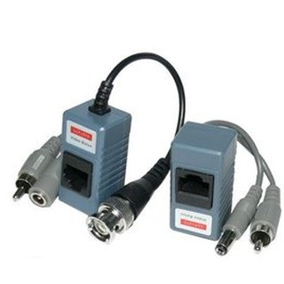 BNC 視頻 Video 帶Audio 轉 網路線 RJ45 轉接器 可接電源