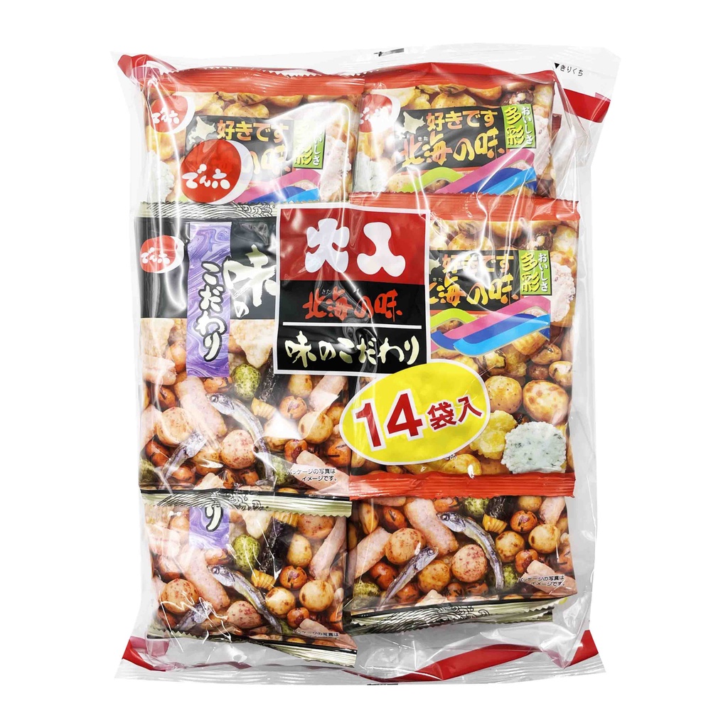 日本 天六 大入 14袋 二色綜合 豆果子 豆菓子  米果 綜合米果