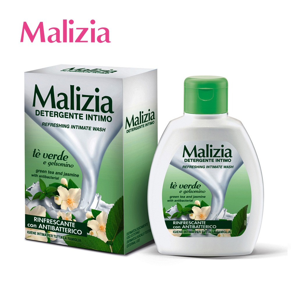 【Malizia 瑪莉吉亞】200ml 植萃香氛 私密保養沐浴露 pH4 (清爽/抑菌) - 綠茶&amp;茉莉