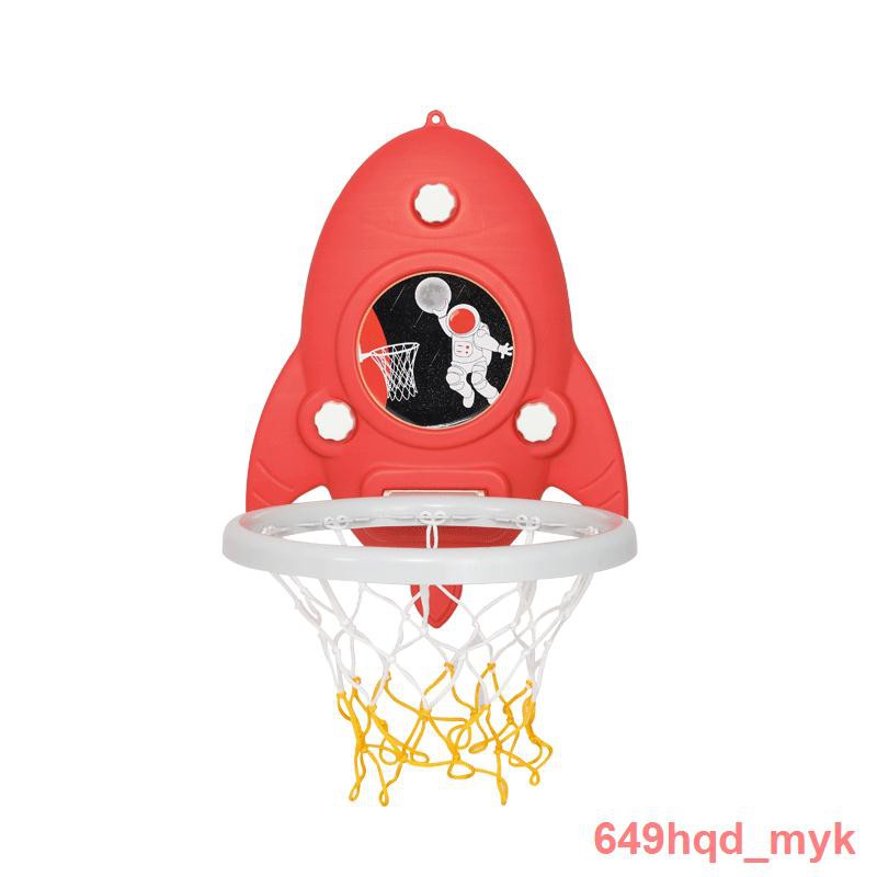 ☃✲兒童籃球架掛式家用免打孔籃球框架皮球男孩寶寶可升降懸投籃玩具