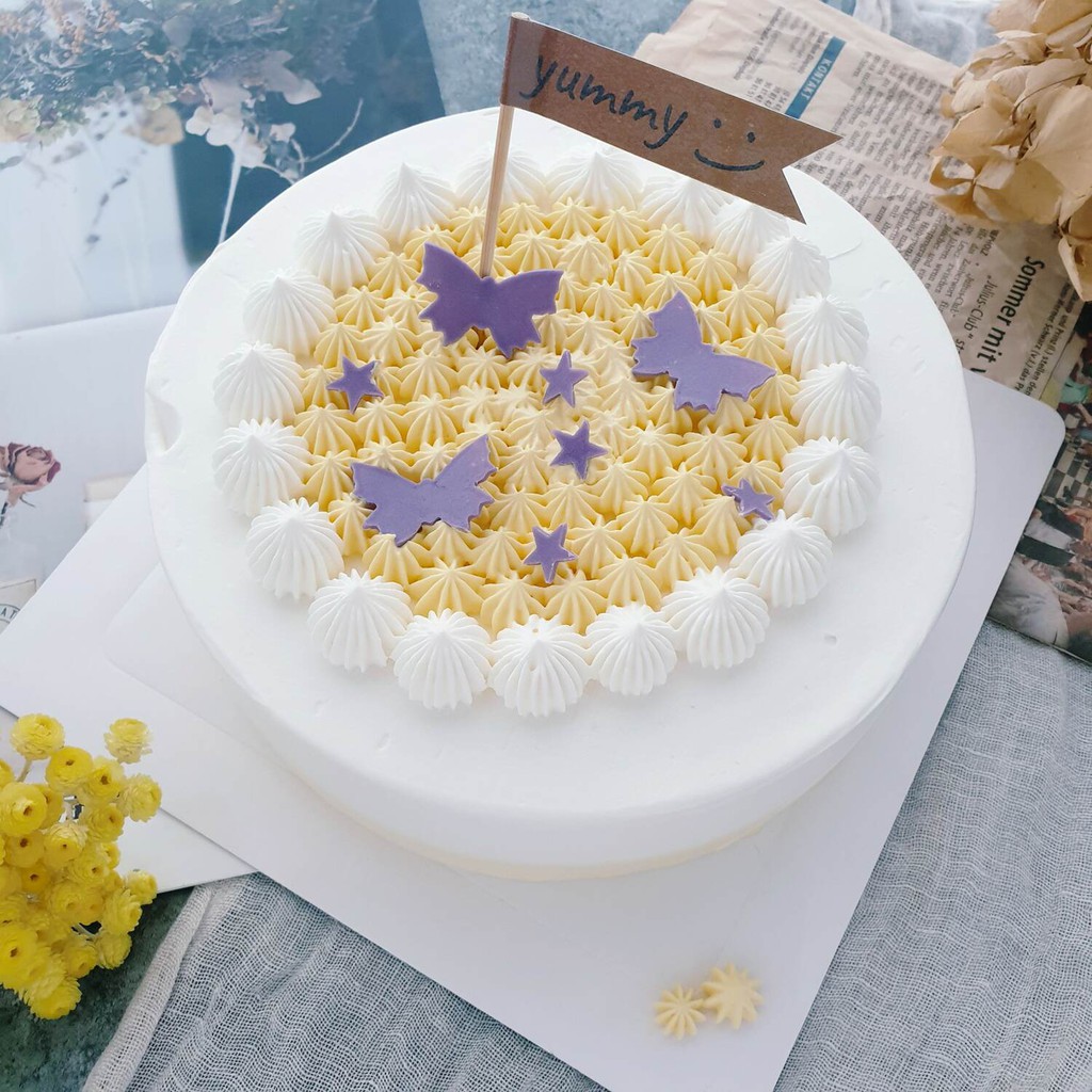 《鮮奶油蛋糕》蝴蝶飛舞．8吋生日蛋糕