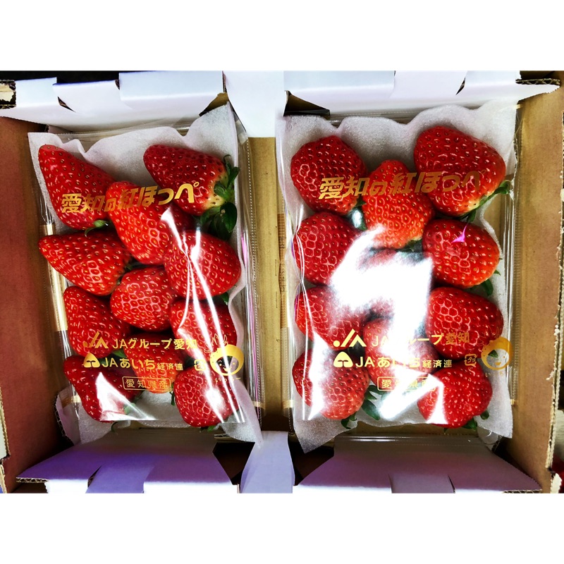 ✈️日本愛知空運來台🇯🇵嚴選 頂級-「愛知の紅ほっぺ」紅顏草莓🍓兩盒入 原封禮盒🎁免運優惠中🚛