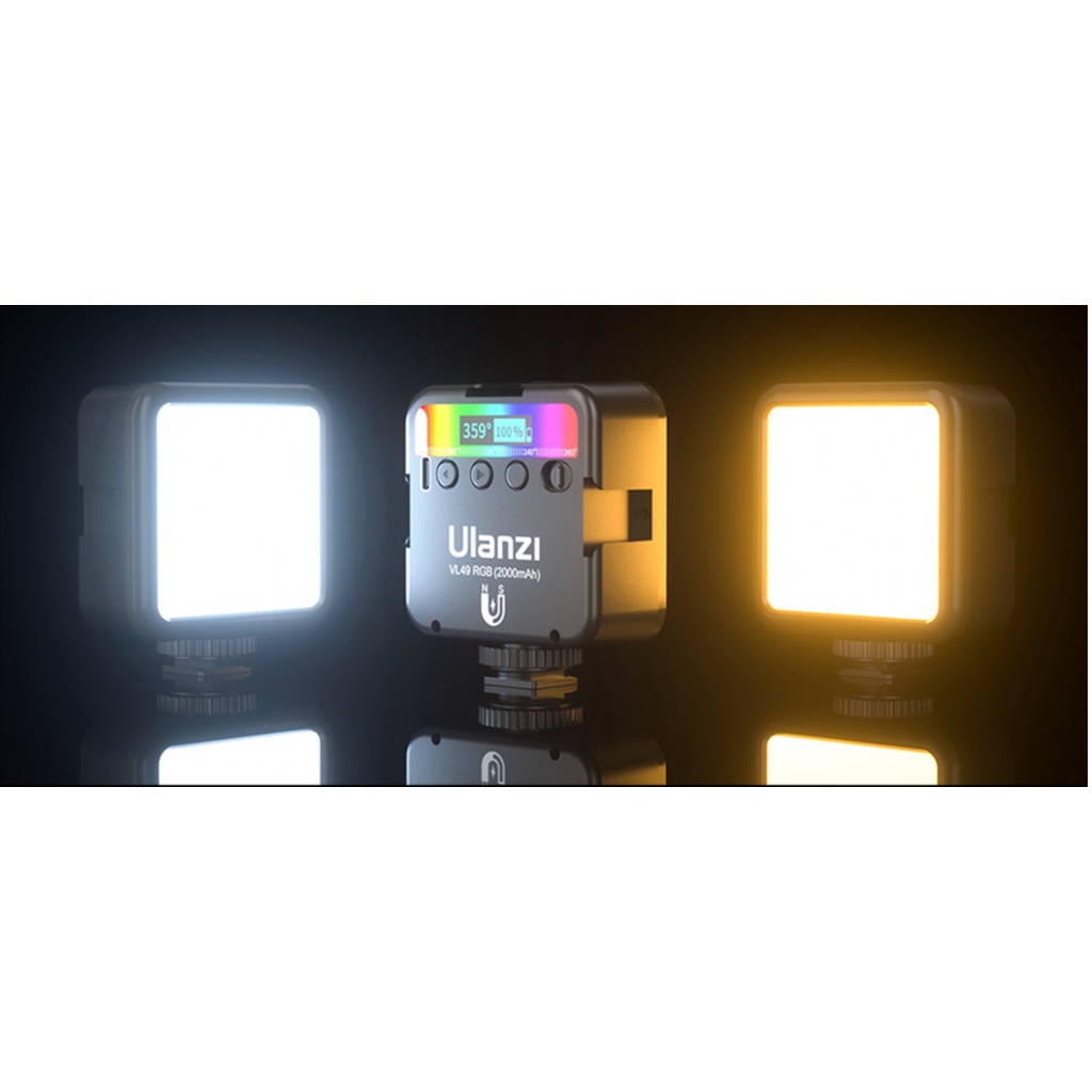 Ulanzi優籃子VL49RGB補光燈GoPro運動相機Vlog直播視頻手機補光燈