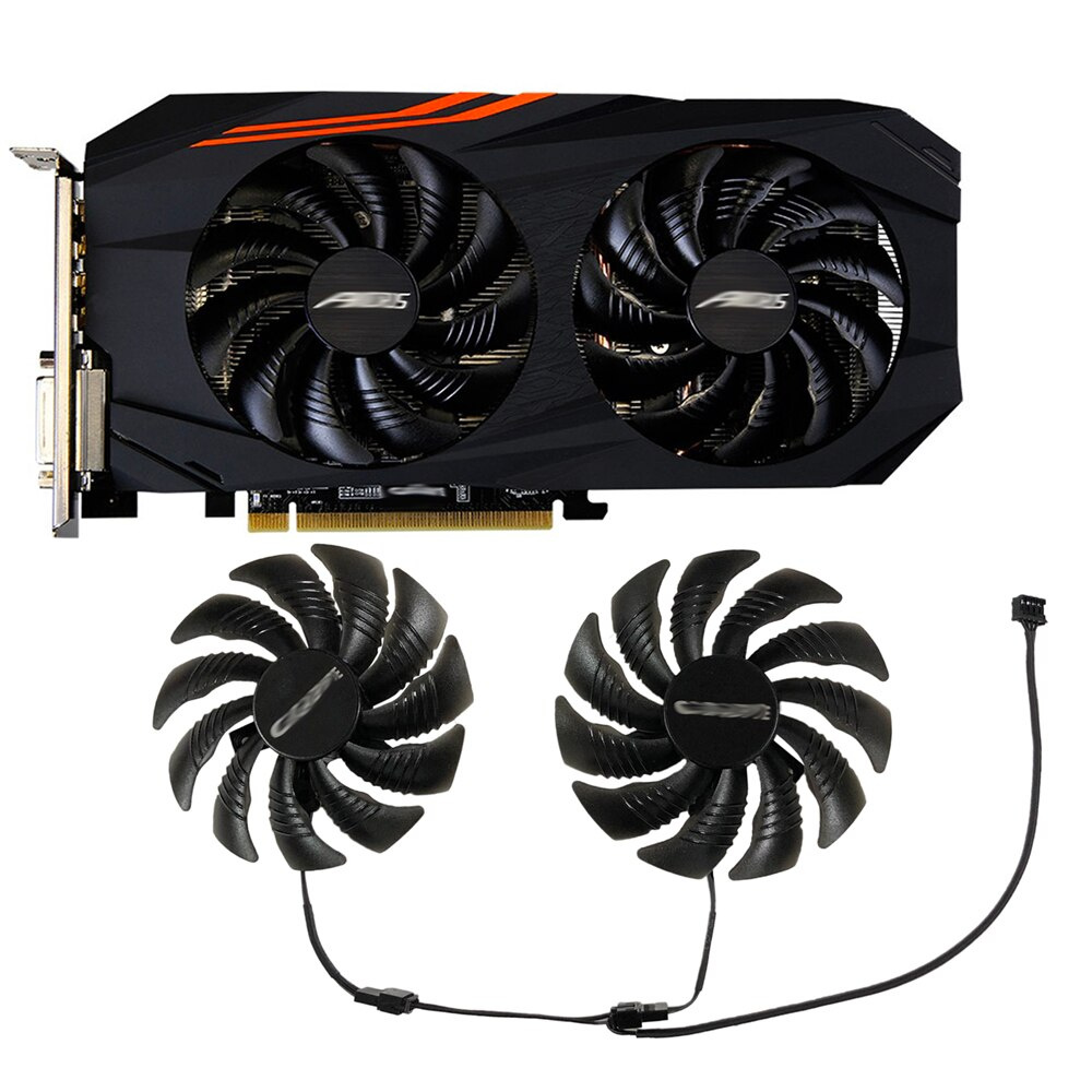 2 件/套 87MM PLD09210S12HH RX570 RX580 AORUS GPU 冷卻器冷卻風扇,用於技嘉