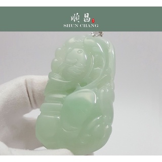 【天然緬甸玉A貨翡翠 冰種蘋果綠 鯉魚玉墜/鯉躍龍門玉墜/如意鯉魚躍龍門玉佩】【臺灣-紐約珠寶鑑定証書】《順昌Y506》
