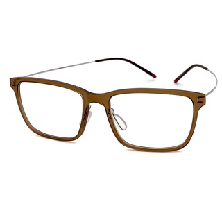 光學眼鏡 知名眼鏡行 (回饋價) -超輕鈦製無螺絲眼鏡-淺茶系列鏡框 高質感鈦鏡框 15231光學鏡框