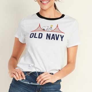 OLD NAVY 短袖T恤 史奴比聯名款 T恤 短袖 短T-Shirt 圓領上衣 O44774 白色(現貨)