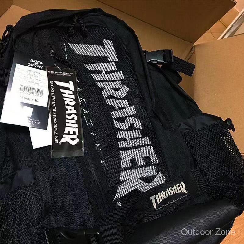 【現貨速發】限量版THRASHER 後背包 雙肩背包 戶外休閒旅行包 登山包 時尚韓版學生書包 筆電包 側背包 男包女包