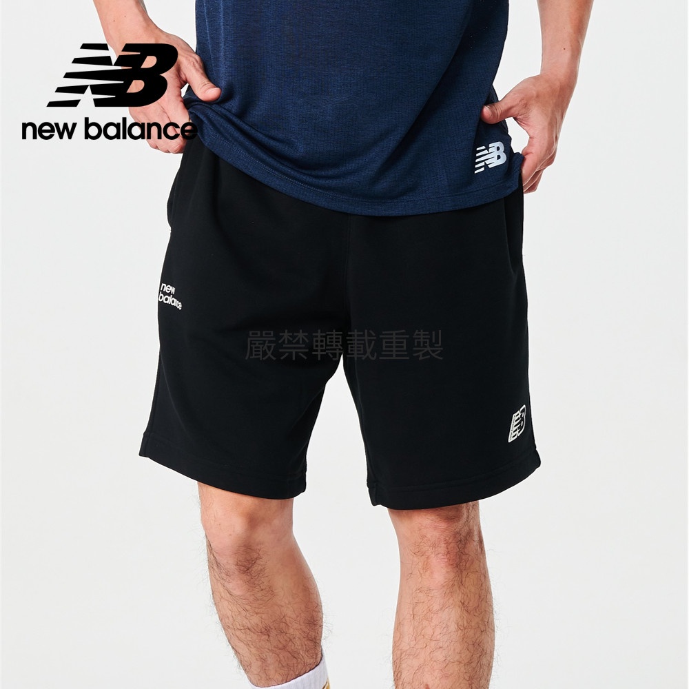 【New Balance】 NB 棉質短褲_男性_黑色_MS23502BK