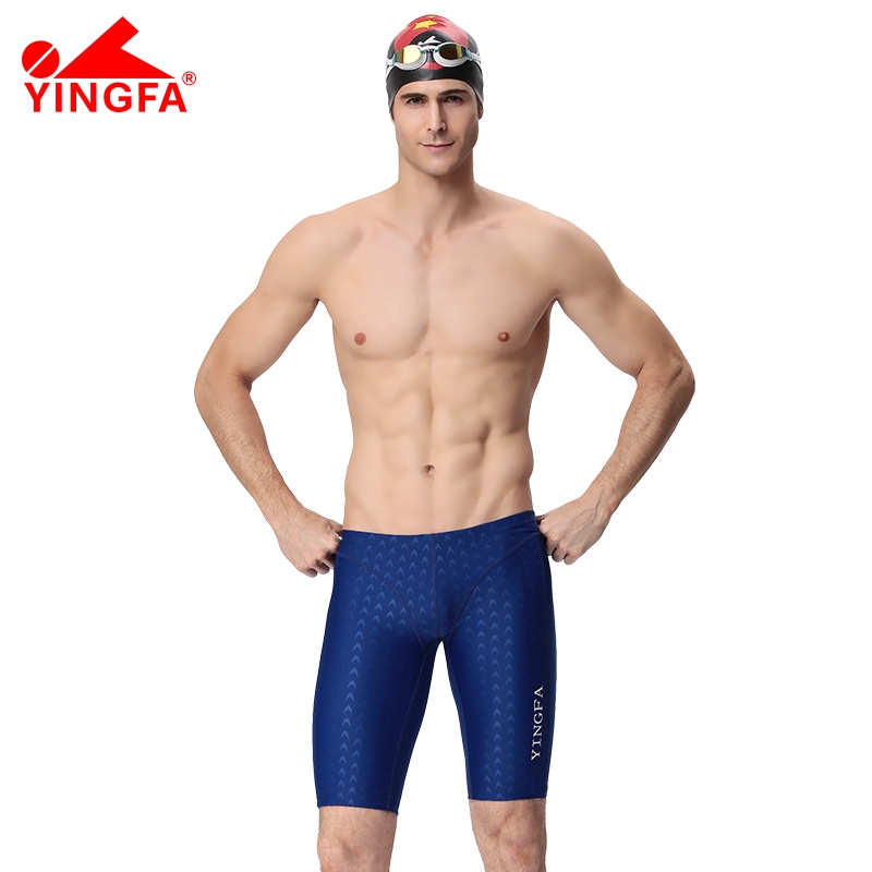 Yingfa FINA 泳裝短褲男式職業泳褲賽車比賽性感泳衣男童鯊魚皮