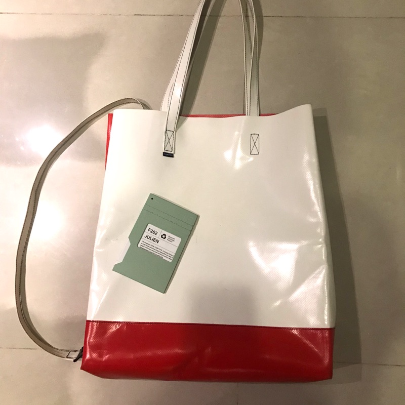 Freitag F262 Julien 紅白雙色側背後背兩用包附保證書| 蝦皮購物