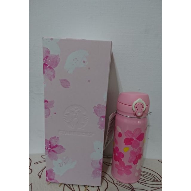 2019日本星巴克粉色櫻花不鏽鋼保溫瓶