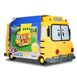 【玩具倉庫】公司貨 ROBOCAR POLI 波力 校車哥哥合金車收納盒▶️救援小英雄 卡通 交通 玩具
