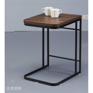 【生活家傢俱】HJS-291-4※系統北美胡桃小茶几 小方幾 小邊桌 工業風邊幾 E1低甲醛系統板+鐵腳 臺灣製造