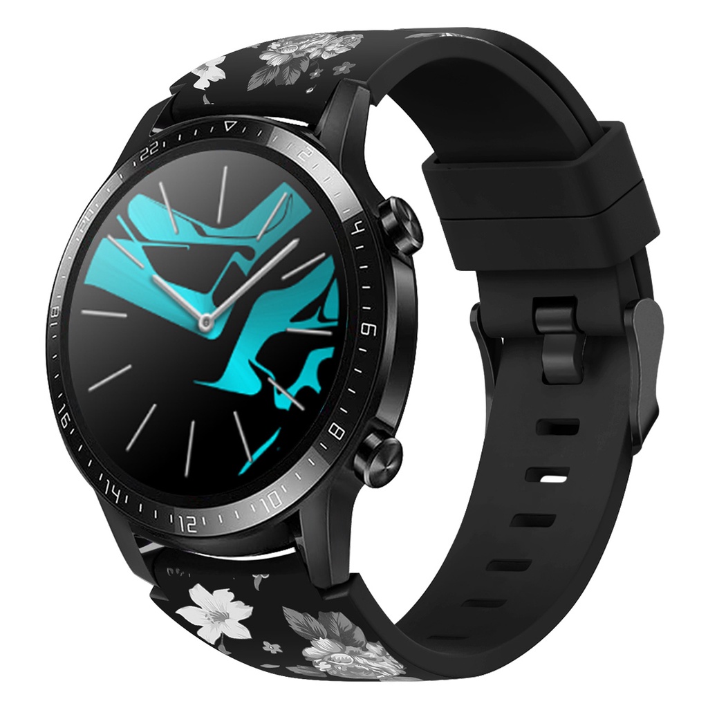 SAMSUNG 花卉 22 毫米錶帶兼容三星 galaxy watch 3 45 毫米/Gear S3 Frontier