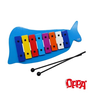 【OPPA】奧福樂器 海豚造型中音鐵琴 小鐵琴 敲琴 中音鐵琴｜幼兒教具 兒童樂器 音樂律動