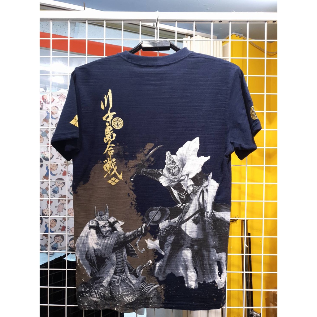 仙瑩 上杉謙信武田信玄川中島合戰武將深藍色短袖t恤天竺綿質感日本進口正版 蝦皮購物