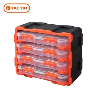 含稅TACTIX TX-0670 系統式 透明長盒收納 13格 4小盒含外箱 分隔盒 透明收納盒 收納盒 零件盒 螺