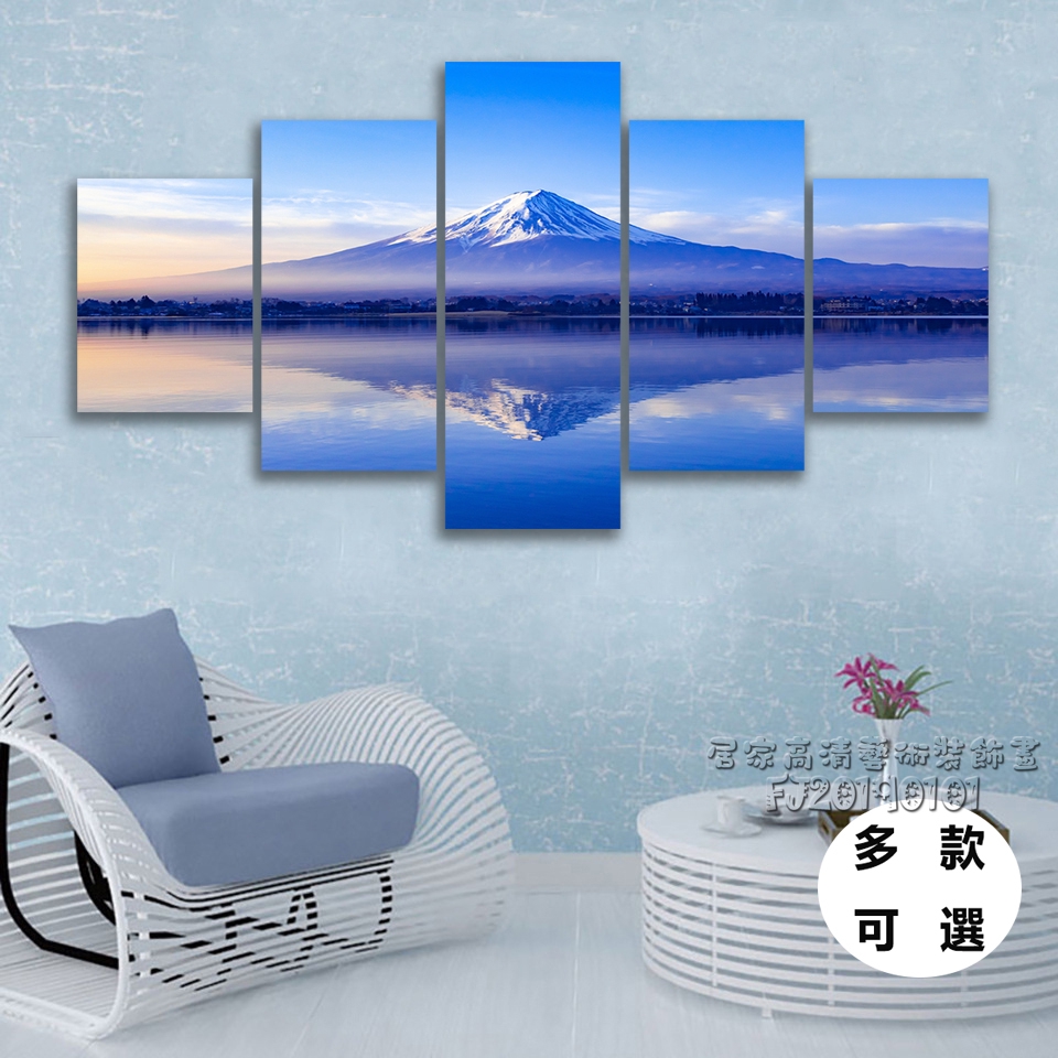 超多款 富士山 實木框畫日本景點雪山唯美風景壁畫居家裝飾畫房間臥室掛畫客廳壁畫無框畫 蝦皮購物