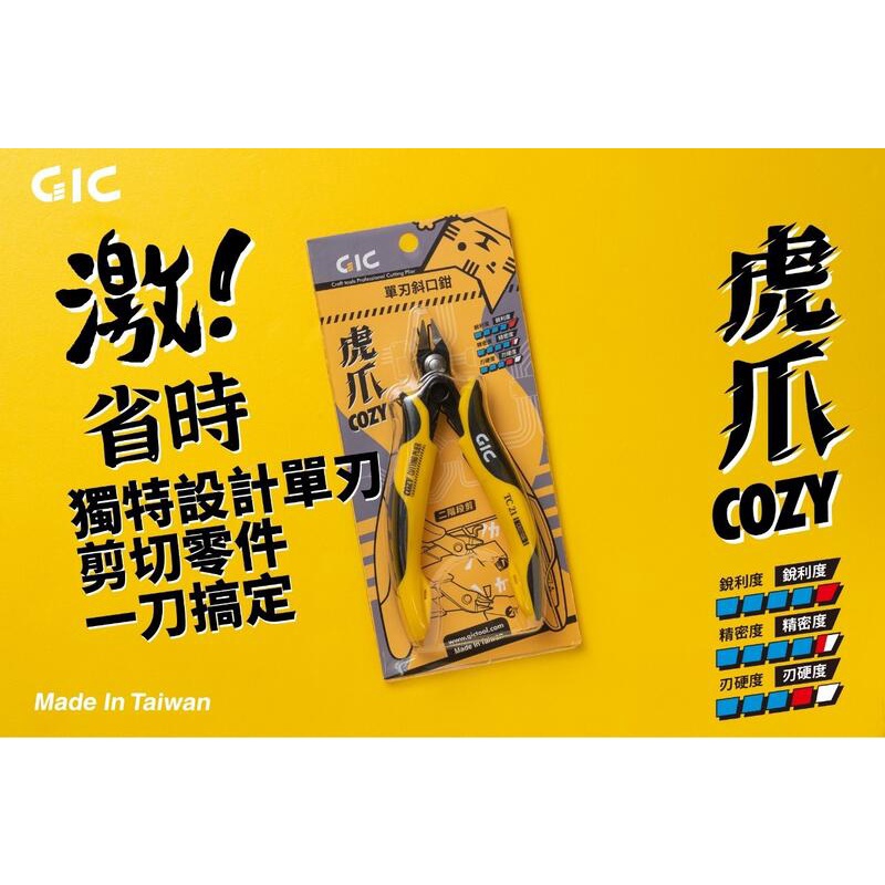 (大鳥叔叔模型) [現貨] GIC TC-21 虎爪cozy 單刃斜口鉗 附保護套