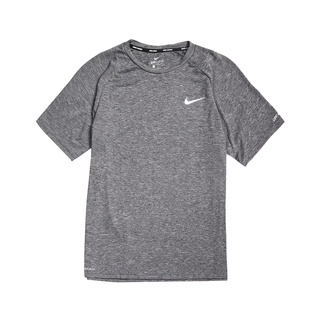 Nike 短袖T恤 Heather Hydroguard 灰 白 男款 短T 防曬衣【ACS】 NESSA589-001