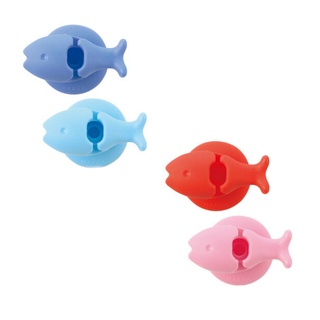 【MARNA】吸附式牙刷固定架 小魚 (日本進口臺灣現貨) 免釘 免打孔掛架 牙刷架 牙刷收納架 牙刷座