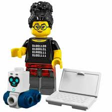 LEGO 樂高 第19代人偶包 5號 女性 程式設計師 筆電 機器人 71025 col19-5