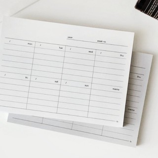 <分裝>「think record－weekly memo pad / gray」韓國設計師品牌便條紙